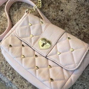 Baby pink Betsey Johnson purse